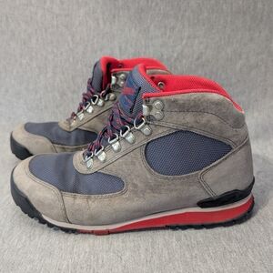 Danner Jag Waterproof Hiking Boots Women’s 7 Steel Gray Blue Red